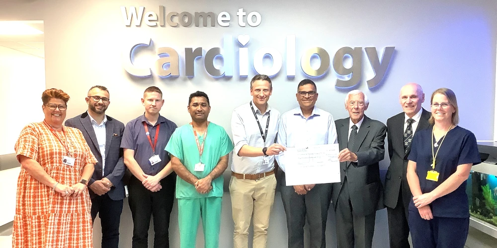 The Cardiology department accepts donation from devonshire freemasons