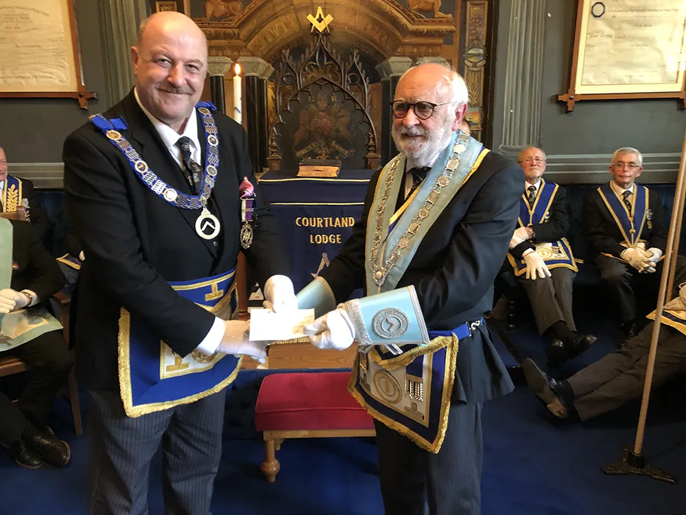 V.W.Bro Richard Ebrey with W.Bro. David Watson